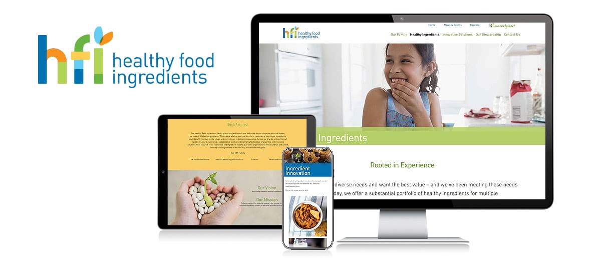 Healthy Food Ingredients website shown on different devices
