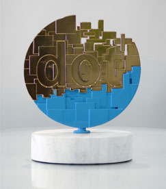 Platinum dotCOMM award statue for the BCI website. Platinum dotCOMM award statue for the BCI website.