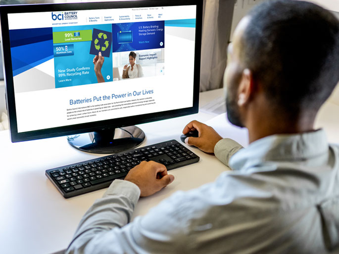 Viewing the award-winning BCI website on desktop. Viewing the award-winning BCI website on desktop.