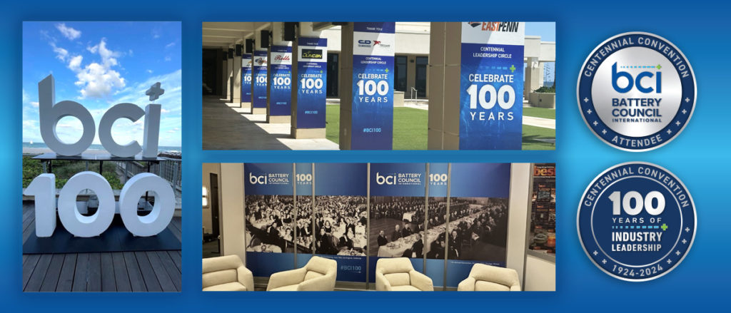 BCI's Centennial Celebration and 2024 Convention signage and challenge coins. BCI's Centennial Celebration and 2024 Convention signage and challenge coins.