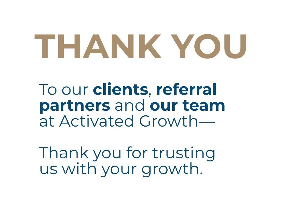 Thank you our clients, referral partners and team for 15-years together.