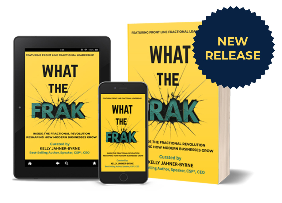 WHAT the FRAK book snapshots, featuring Michele Leach's chapter on Fractional Marketing.